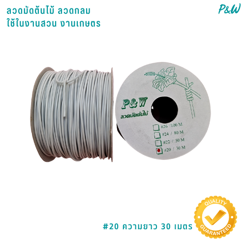 ลวดมัดต้นไม้ ลวดผูกต้นไม้ ลวดขึงสแลน ลวดเพาะชำ ลวดผูกป้าย ลวดบอนไซ ลวดคล้องป้าย ลวดมัดงานเกษตร ลวดลวดมัดสแลน หุ้มแบบกลม-บจก.พลาสติกแอนด์ไวร์โปรดัก WT20-04