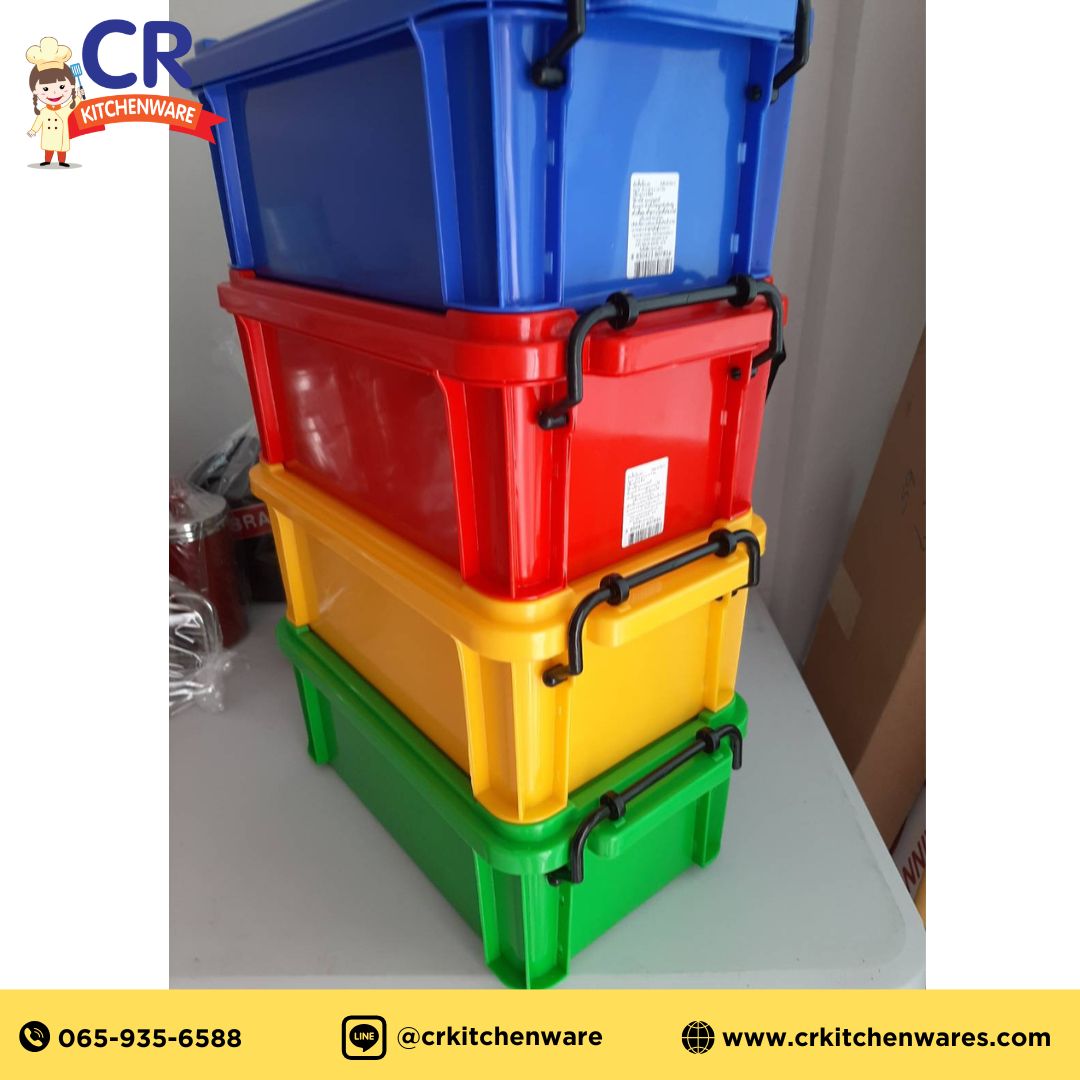RW.8078+1 กล่องพลาสติกเนื้อหนา ขนาด 19.3x34x12.3cm. ตราเรืองวา (ราคาต่อใบ)