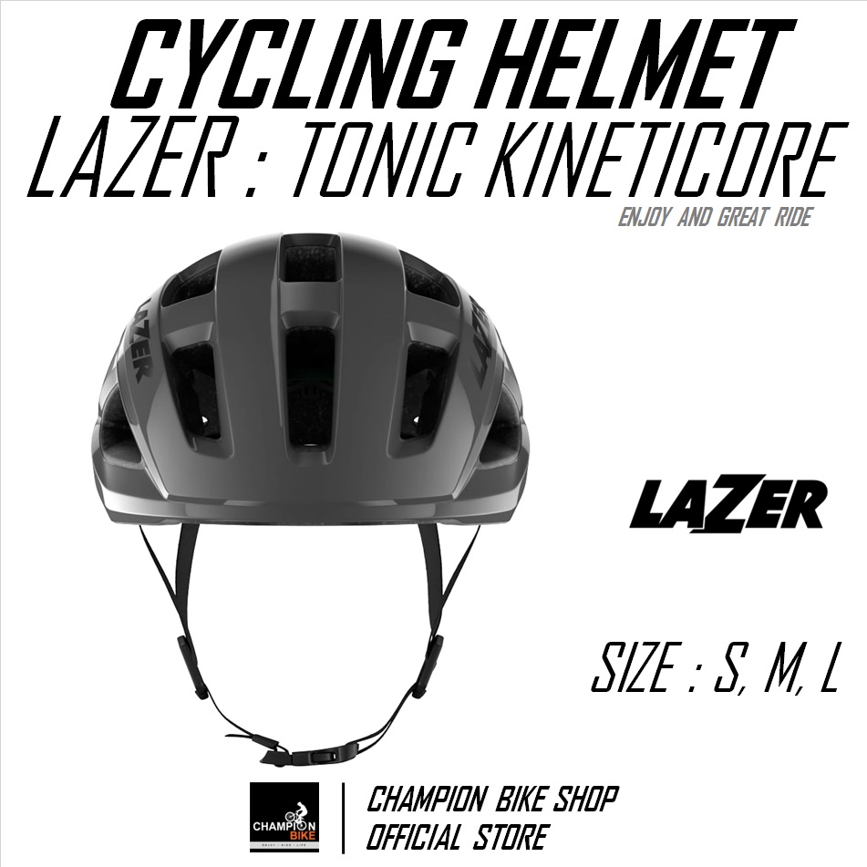 หมวกจักรยาน LAZER : TONIC KINETICORE BIKE HELMET สีไทเทเนียม