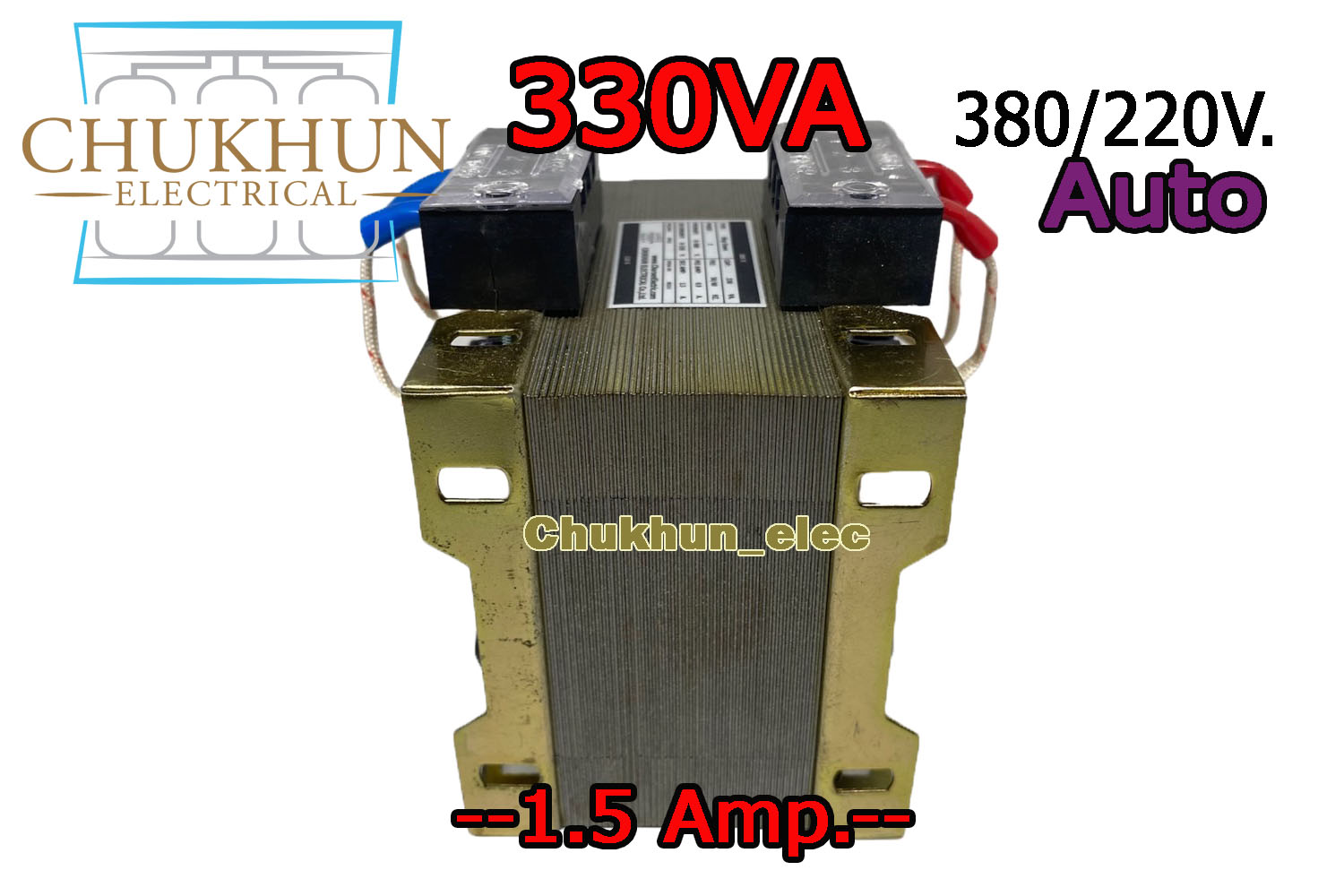 หม้อแปลง Input 380V. Output 220V. 1.5Amp