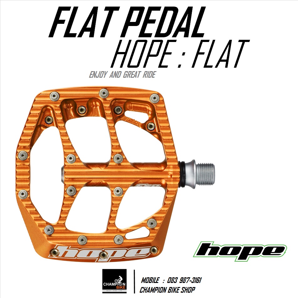 บันได HOPE : MTB FLAT PEDALS สีส้ม
