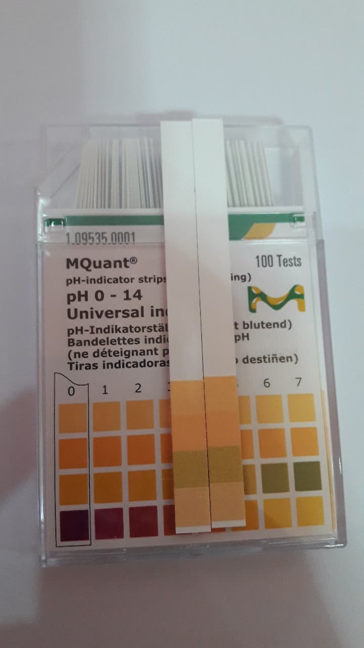 กระดาษลิตมัสยี่ห้อเมิร์คชุด10 แผ่น (แบ่งขาย)แถมแผ่นเทียบสี