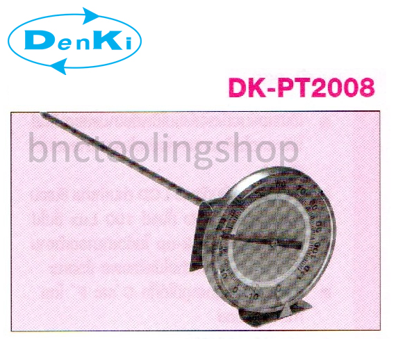 เทอร์มอมิเตอร์แบบพกพา หน้าปัด2นิ้ว,Thermometer Gauge Dial Size 2",Denki,DK-PT2008(0°C-150°C)