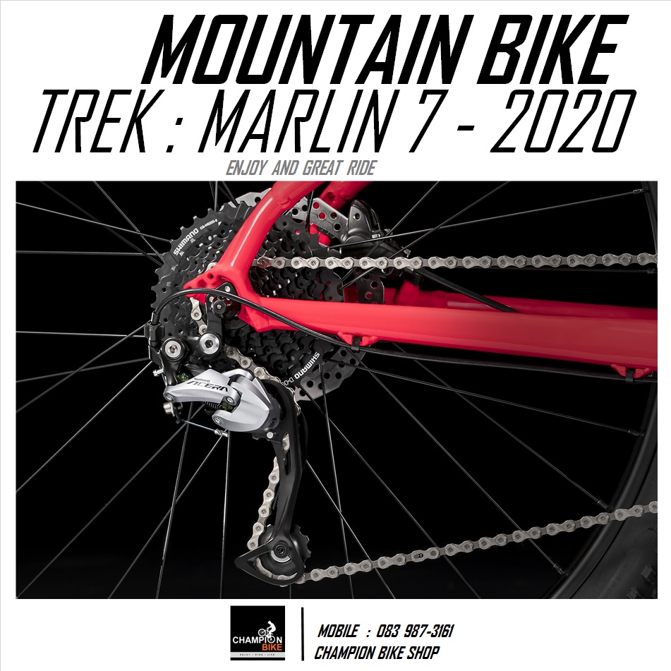 จักรยานเสือภูเขา TREK : MARLIN 7 DISC MOUNTAIN BIKE - 2020 สีแดง-ขาว