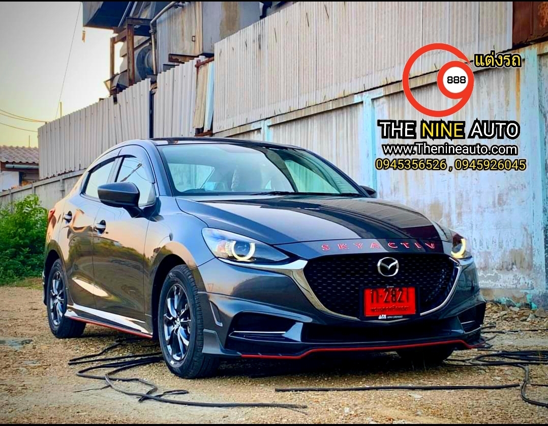 ชุดแต่ง Mazda2 4ประตู2020 รุ่น Matrix2 Freeform ชุด 5 ชิ้น(มีสปอยเลอร์)