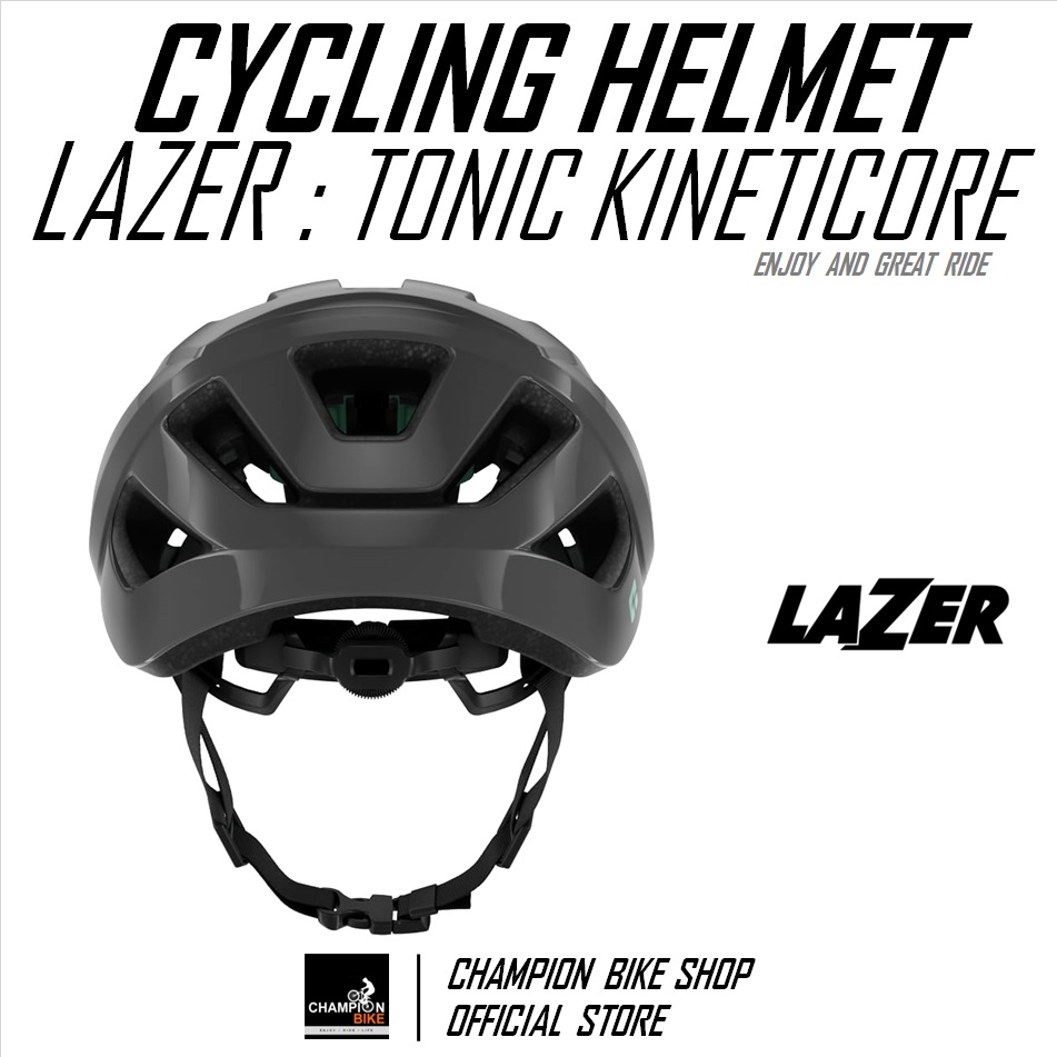หมวกจักรยาน LAZER : TONIC KINETICORE BIKE HELMET สีไทเทเนียม