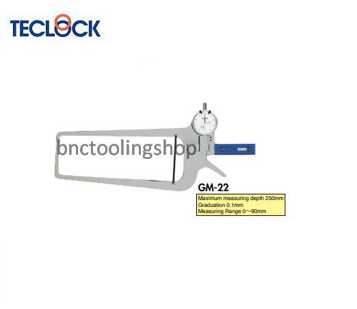 ไดอัลคาลิปเปอร์เกจวัดนอก ขนาด 0-90มิล,External Dial Caliper Gauges Range 0-90mm,TECLOCK,GM-22