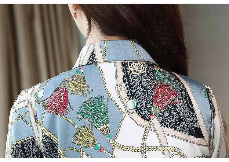 ชุดเดรสสีเทา พิมพ์ลายกราฟฟิก แขนยาว ส่งฟรี ems