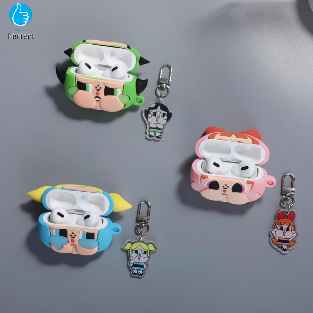 หูฟังไร้สาย Bluetooth แบบอินเอียร์ 3D Powerpuff Girls รุ่น K-34