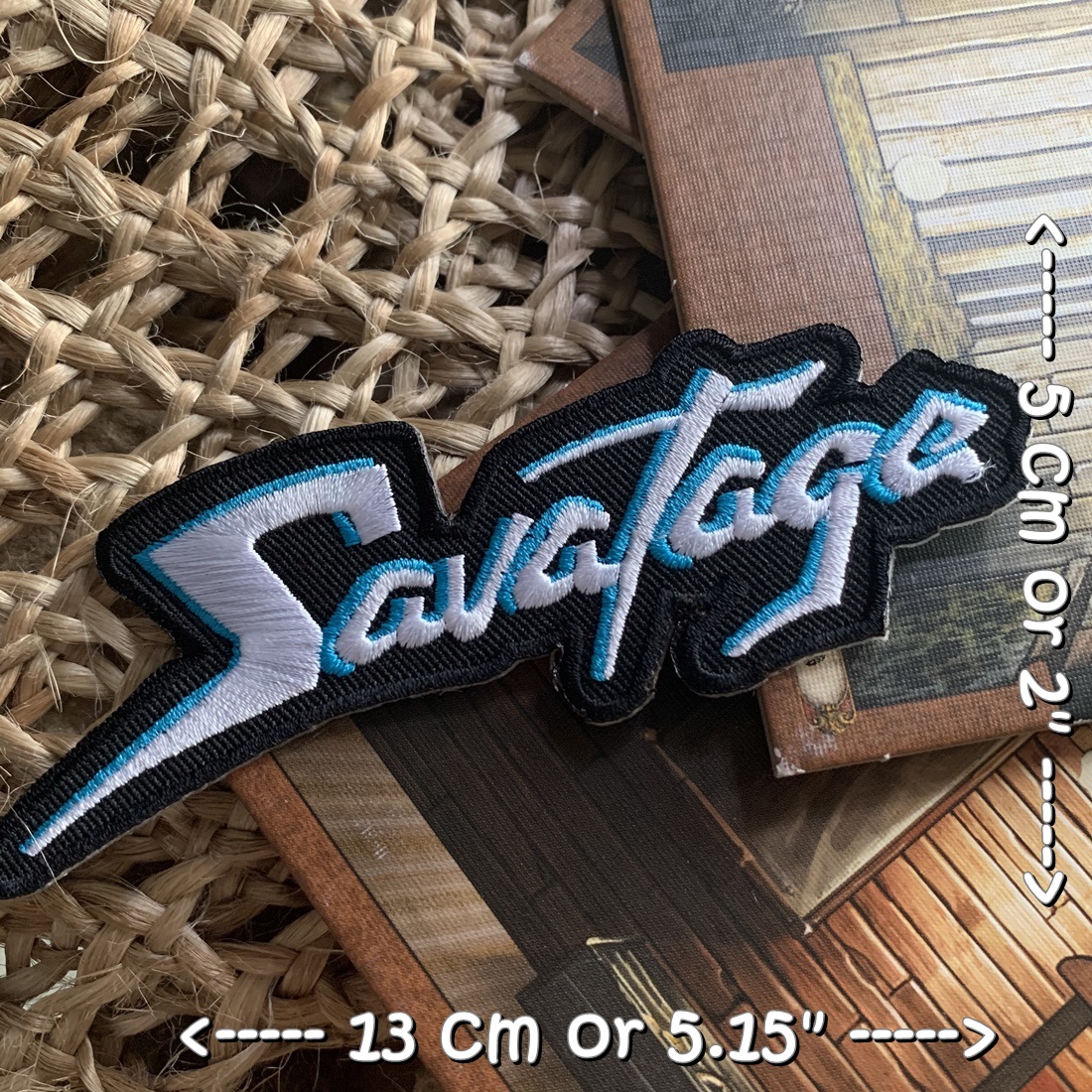 Savatage วงดนตรี ร็อค เฮฟวี่เมทัล พังค์ ตัวรีดแบบปัก อาร์มปัก ตัวรีดติดเสื้อ ตัวรีด ติดกระเป๋า ติดหมวก ติดแจ๊คเก็ต Rock Iron on Embroidered Patch
