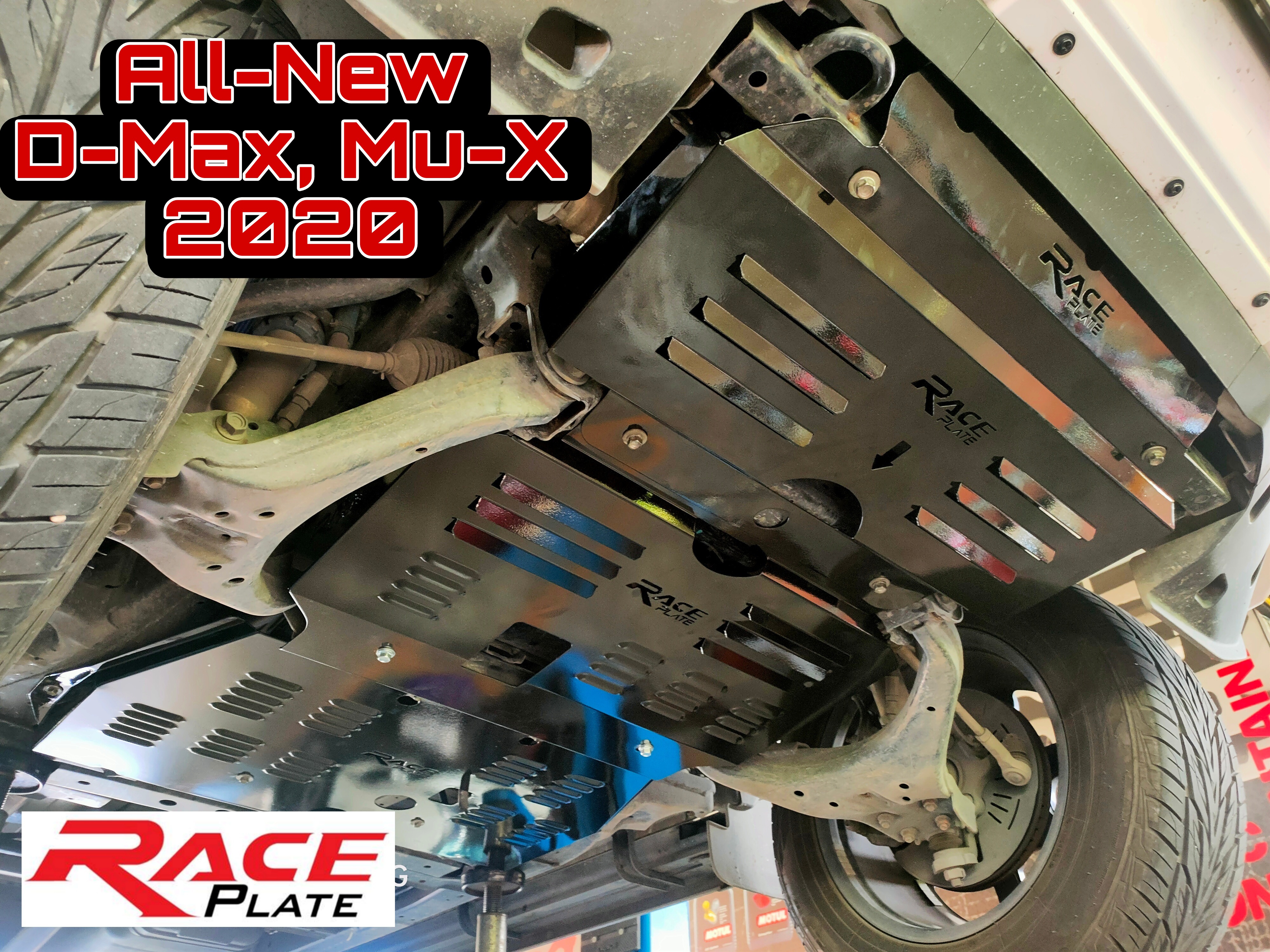 แผ่นปิดใต้ห้องเครื่องอลูมิเนียม Isuzu All New Dmax , Mu-X 2020 Raceplate_Undertray สำเนา