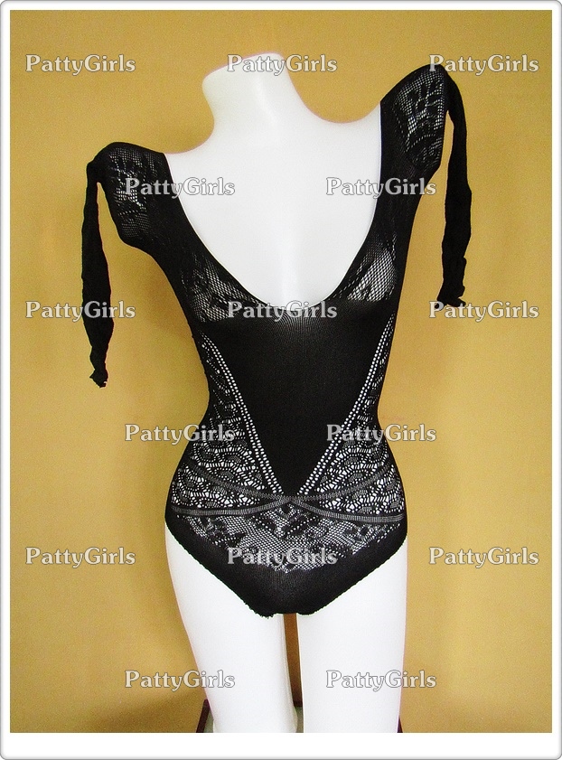 K155 ชุดตาข่ายแขนยาวเซ็กซี่ ชุดบอดี้สูทแขนยาวเนื้อตาข่าย ตัวชุดเว้าคอกว้างลึก เนื้อตาข่ายลายสวยๆตามรูปถ่ายสินค้าจริงเลยค่ะ