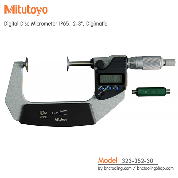 Mitutoyo,Digital Disc Micrometer IP65 (2-3 inch Digimatic),323-352-30