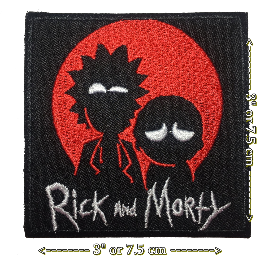 Rick and Morty ตัวรีดติดเสื้อ อาร์มรีด อาร์มปัก ตกแต่งเสื้อผ้า หมวก กระเป๋า แจ๊คเก็ตยีนส์ Movie Embroidered Iron on Patch