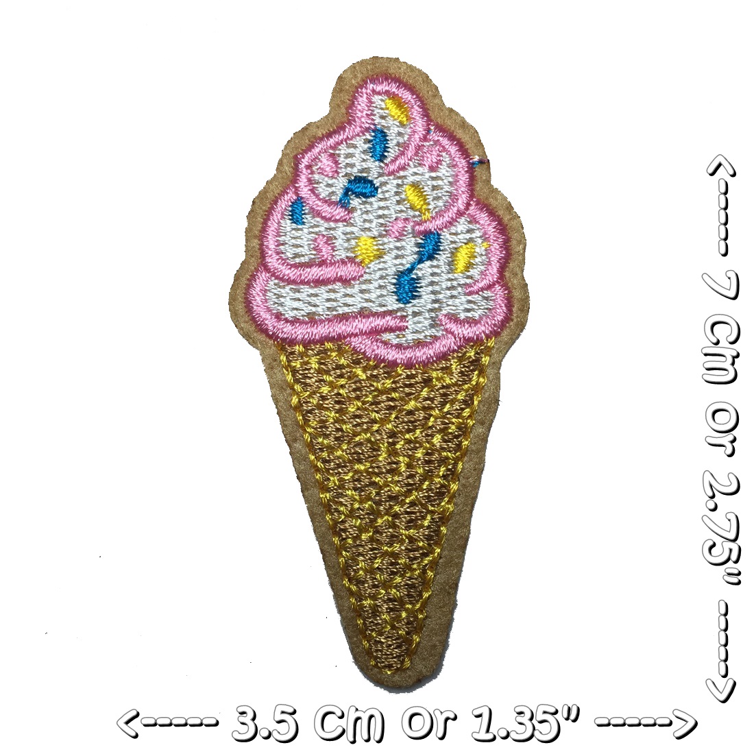 Clearance ไอศครีม ตัวรีดติดเสื้อ อาร์มรีด อาร์มปัก ตกแต่งเสื้อผ้า หมวก กระเป๋า แจ๊คเก็ตยีนส์ Embroidered Iron on Patch