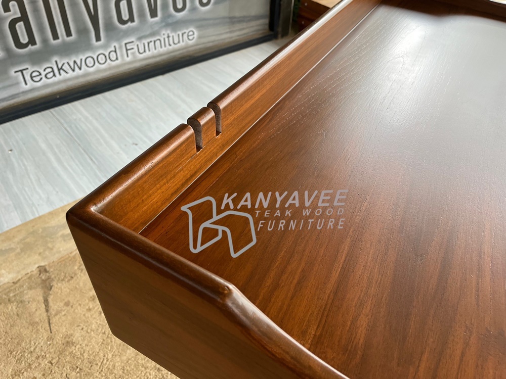 โต๊ะทำงานมินิมอลไม้สัก