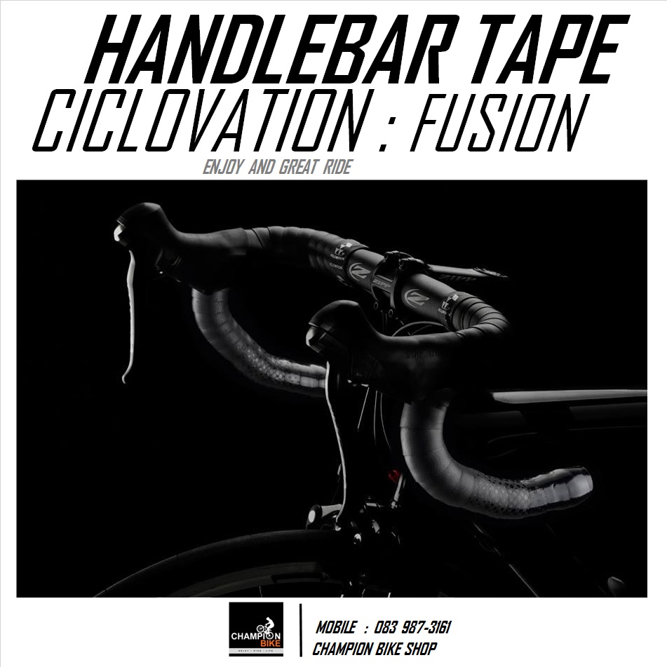 ผ้าพันแฮนด์เสือหมอบ CICLOVATION : FUSION SERIES HANDLEBAR TAPE สีดำด้าน-ดำเงา