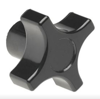 Davies Molding KNOB, FINGER GRIP, PHENOLIC, 1.5", BLACK