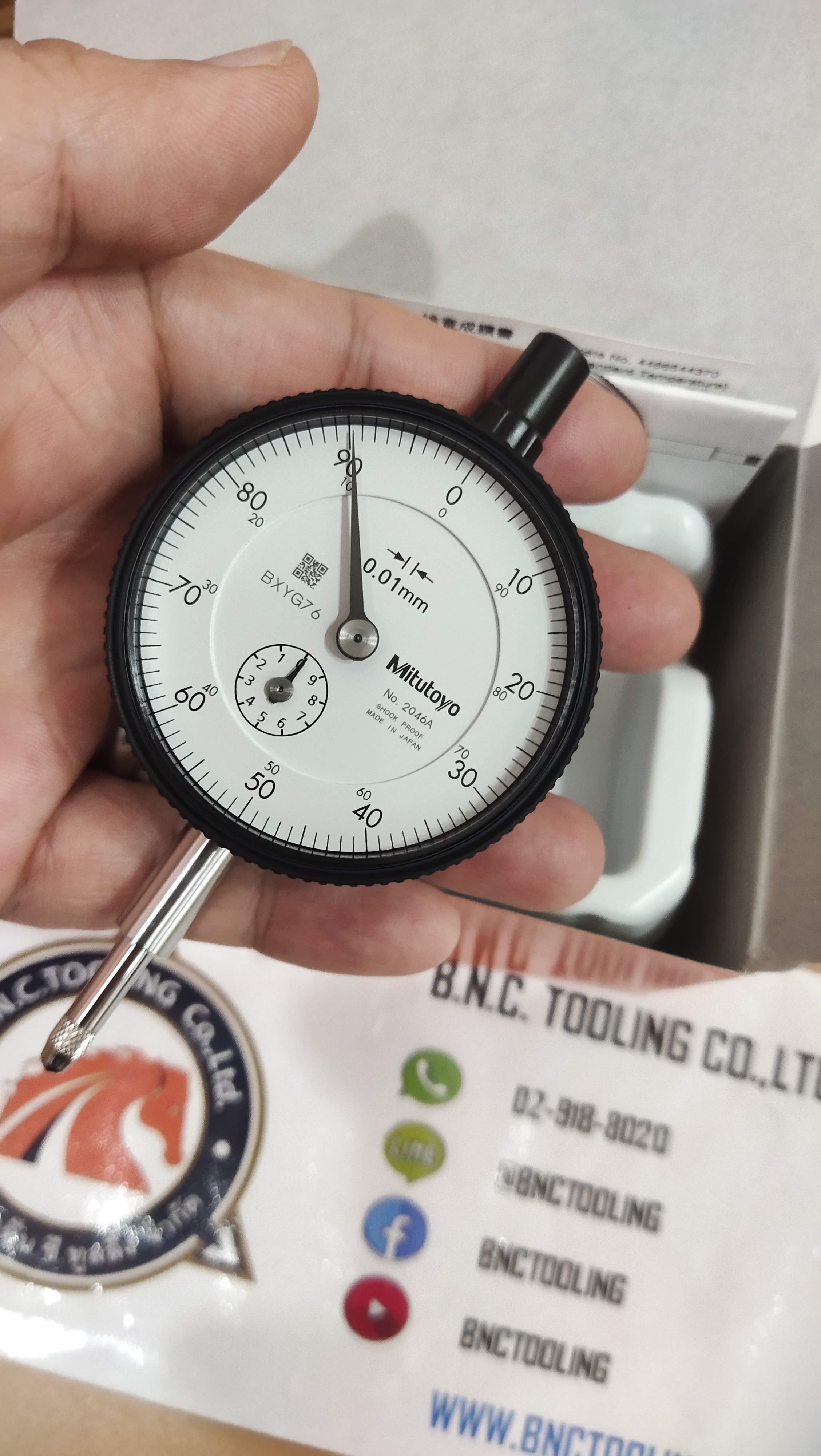Mitutoyo ไดอัลเกจ ขนาด 0-10มิล ความละเอียด 0.01มิล รุ่น 2046A - Dial gauge Range 0-10mm. Graduation 0.01mm. No. 2046A
