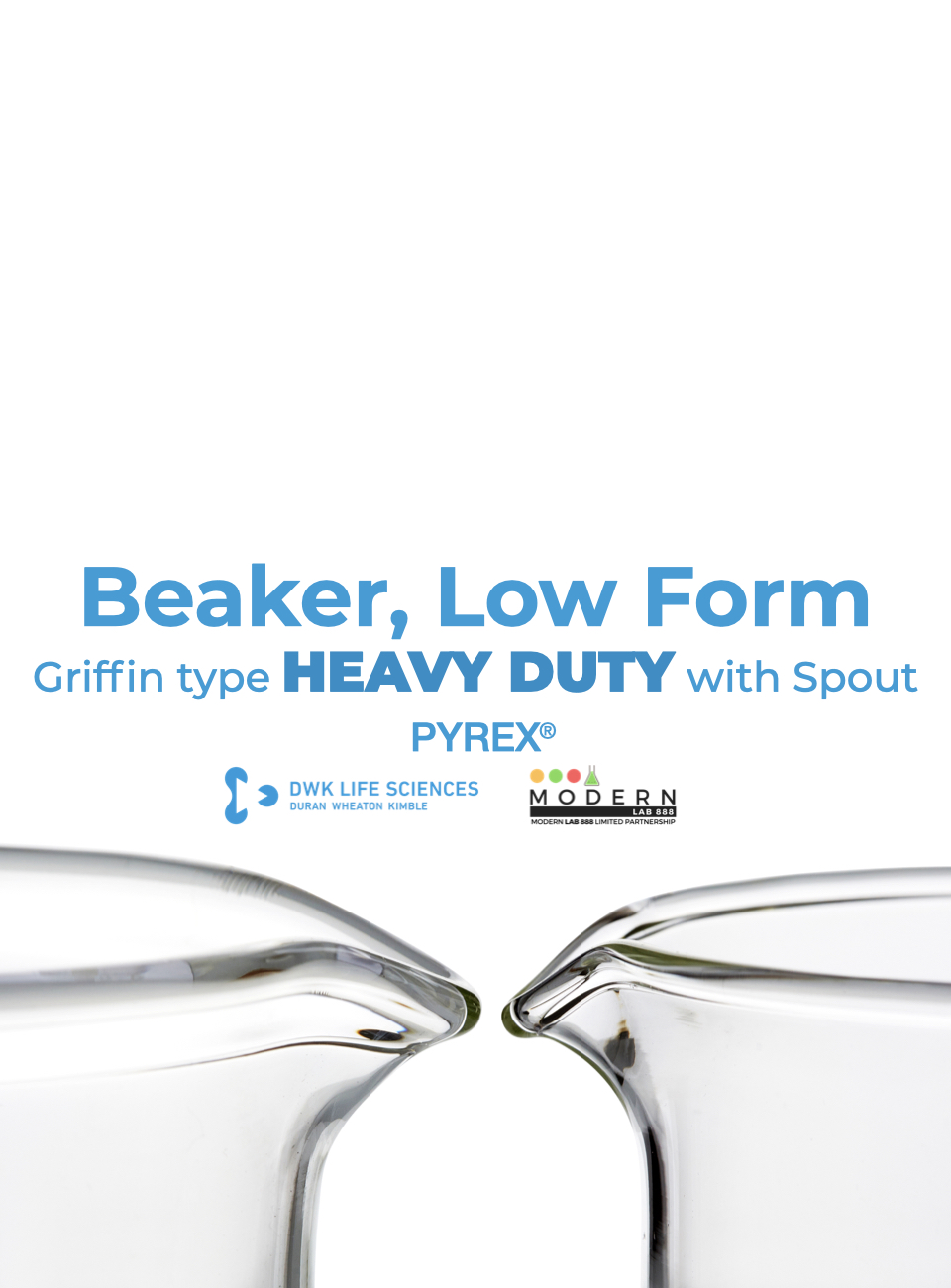 บีกเกอร์ทรงเตี้ยแบบหนา / Beaker, Low Form, Griffin, Heavy Duty, PYREX