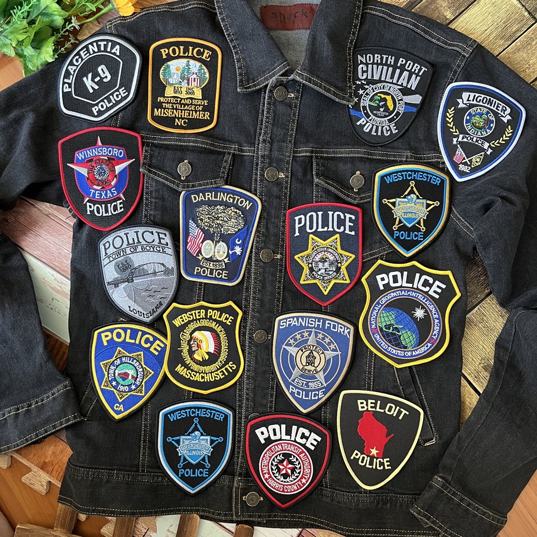 อาร์ม เครื่องแบบตำรวจ Police งานพรีเมี่ยมชิ้นใหญ่ ตัวรีดติดเสื้อ อาร์มรีด อาร์มปัก ตกแต่งเสื้อผ้า หมวก กระเป๋า แจ๊คเก็ตยีนส์ Badge Embroidered Iron on Patch