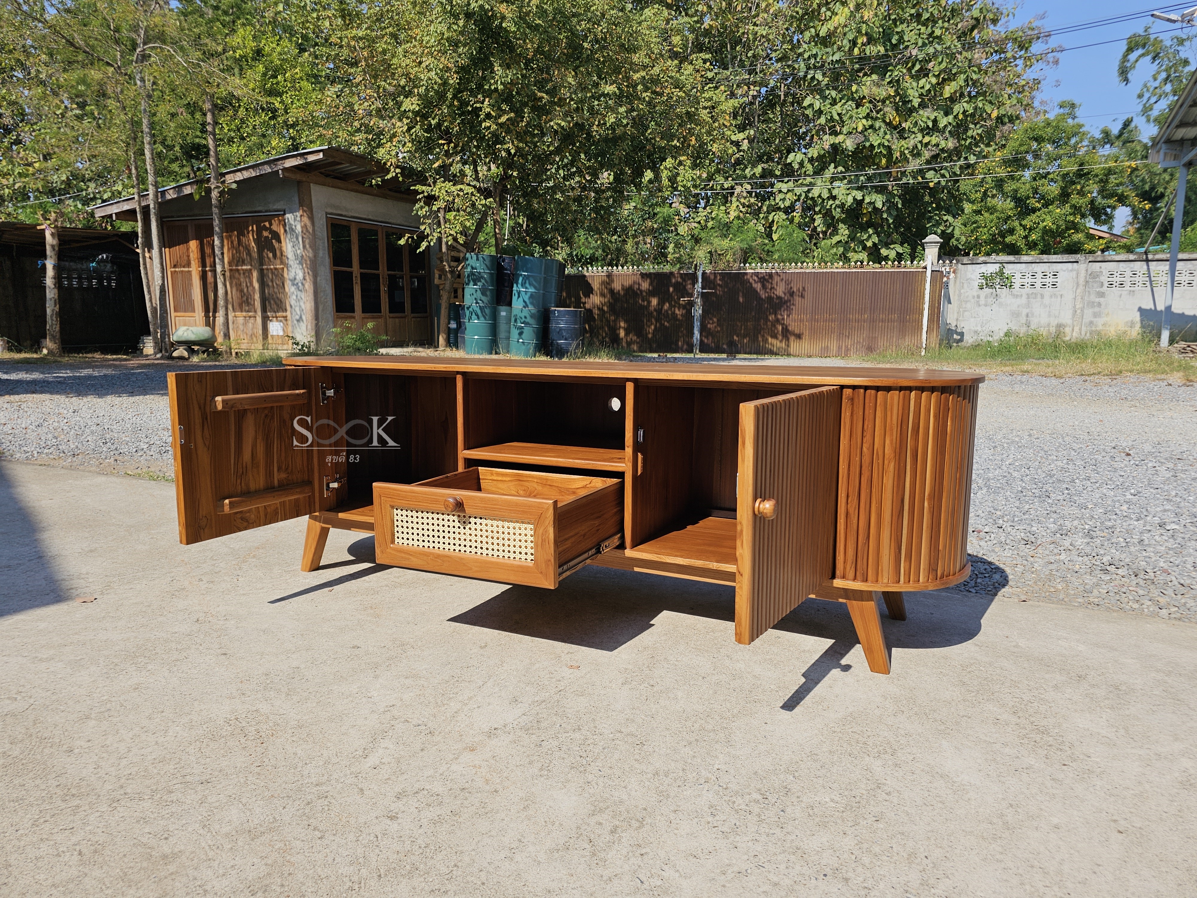 ไซด์บอร์ดซี่ลอนลิ้นชักหวาย