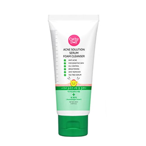 Cathy Doll Acne Solution Serum Foam Cleanser 100 ml. โฟมล้างหน้า เคที่ดอลล์ แอคเน่โซลูชั่นเซรั่มโฟมคลีนซิ่ง ลดมัน ป้องกันสิว 100 มล.