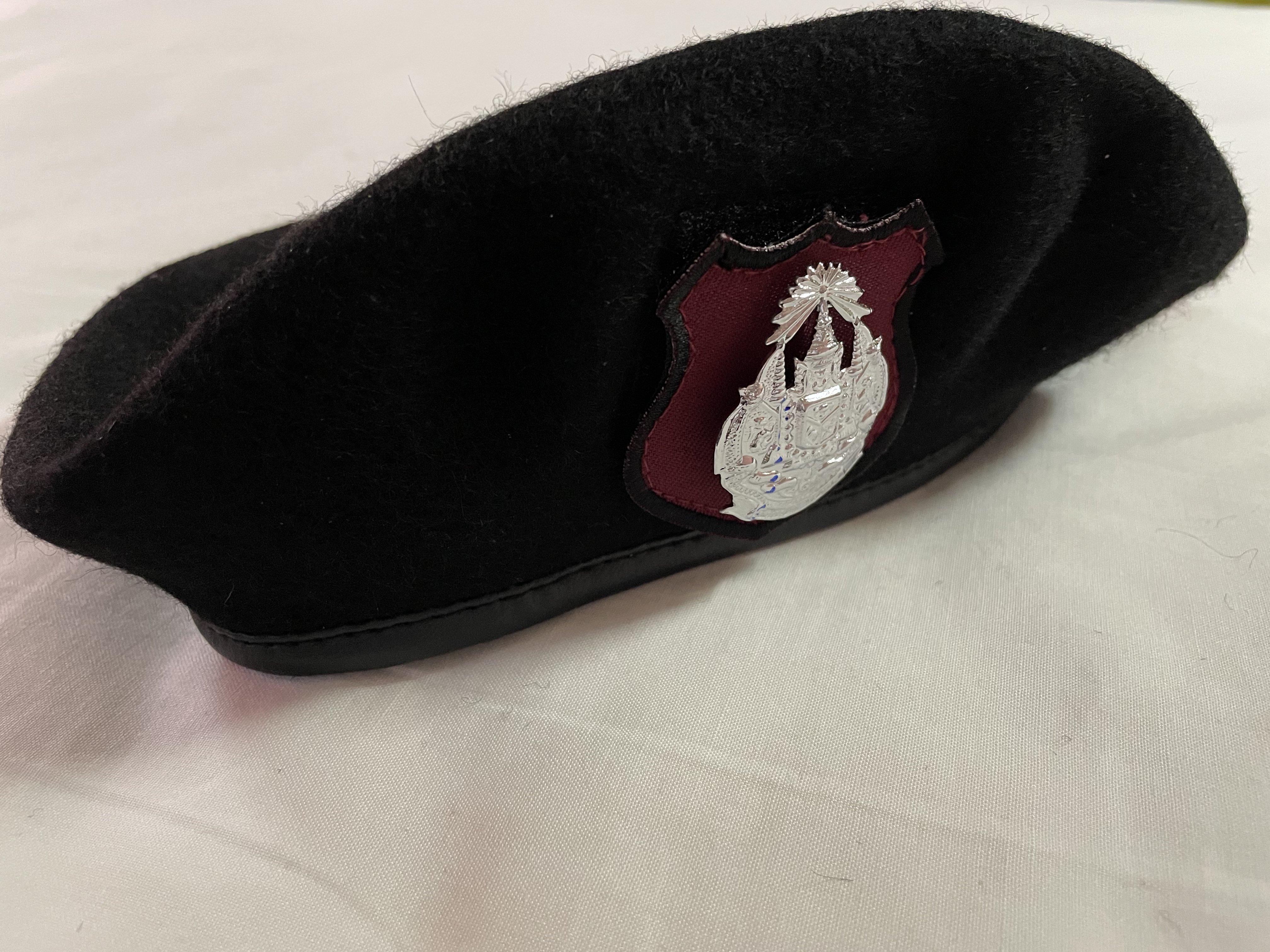 หมวกไบเล่ย์ TOP เบเร่ต์ สักหลาด ตำรวจ พร้อม หน้าหมวกตีนตุ๊กแก