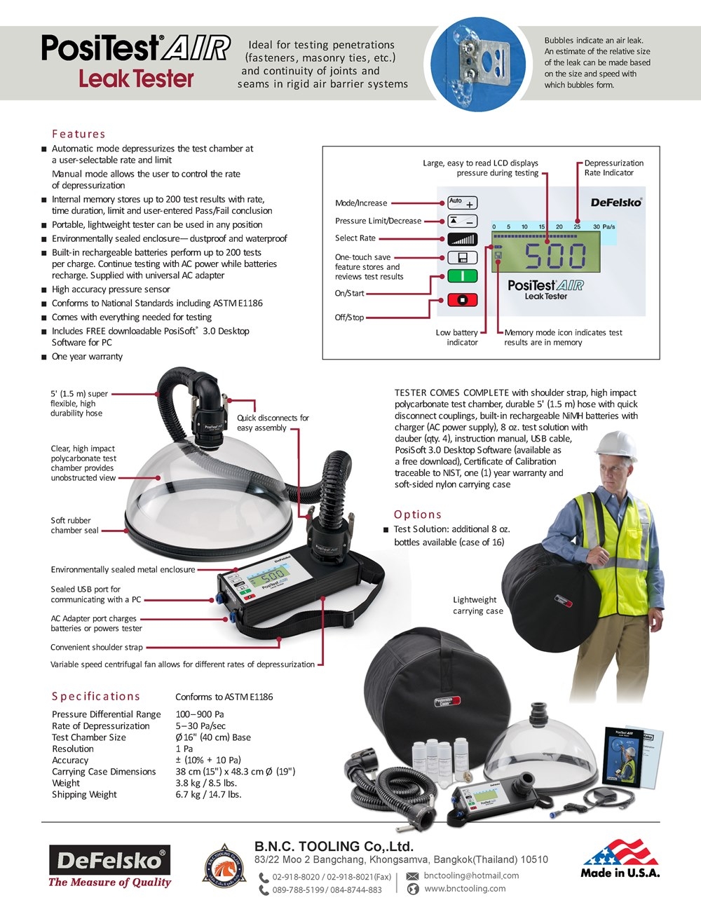 DeFelsko,PosiTest AIR Leak Tester,PosiTest AIR