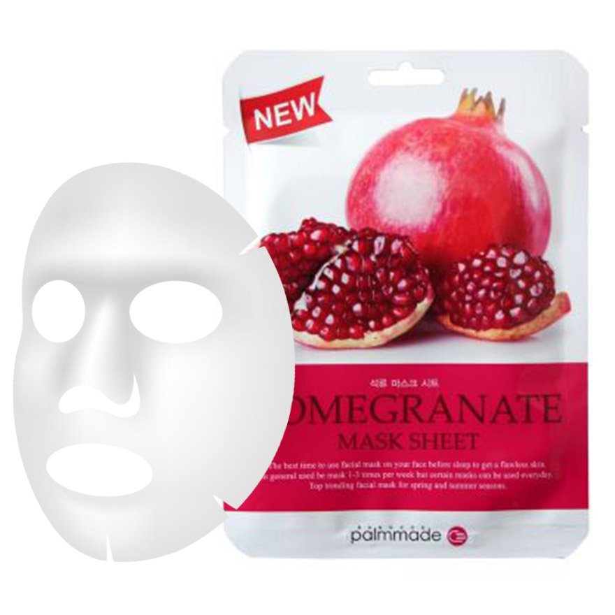 ปาล์มเมด พอมแกรนนิท มาส์ก ชีท (12 ชิ้น) PALMMADE POMEGRANATE MASK SHEET (12 pcs)