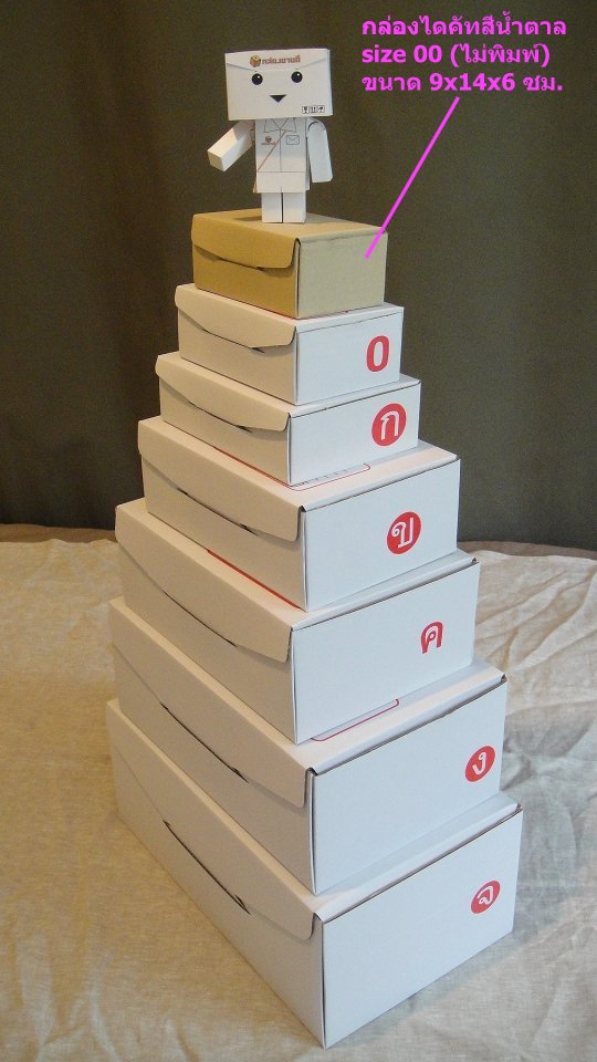 กล่องไดคัทสีน้ำตาล size 00 (9x14x6 ซม.) ไม่พิมพ์