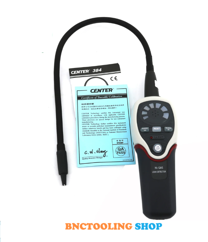 เครื่องตรวจจับแก๊สรั่ว,CENTER-384 Gas Detector, Semiconductor Gas Sensor Detection of 5% Hydrogen (H2) + 95% Nitrogen (N),