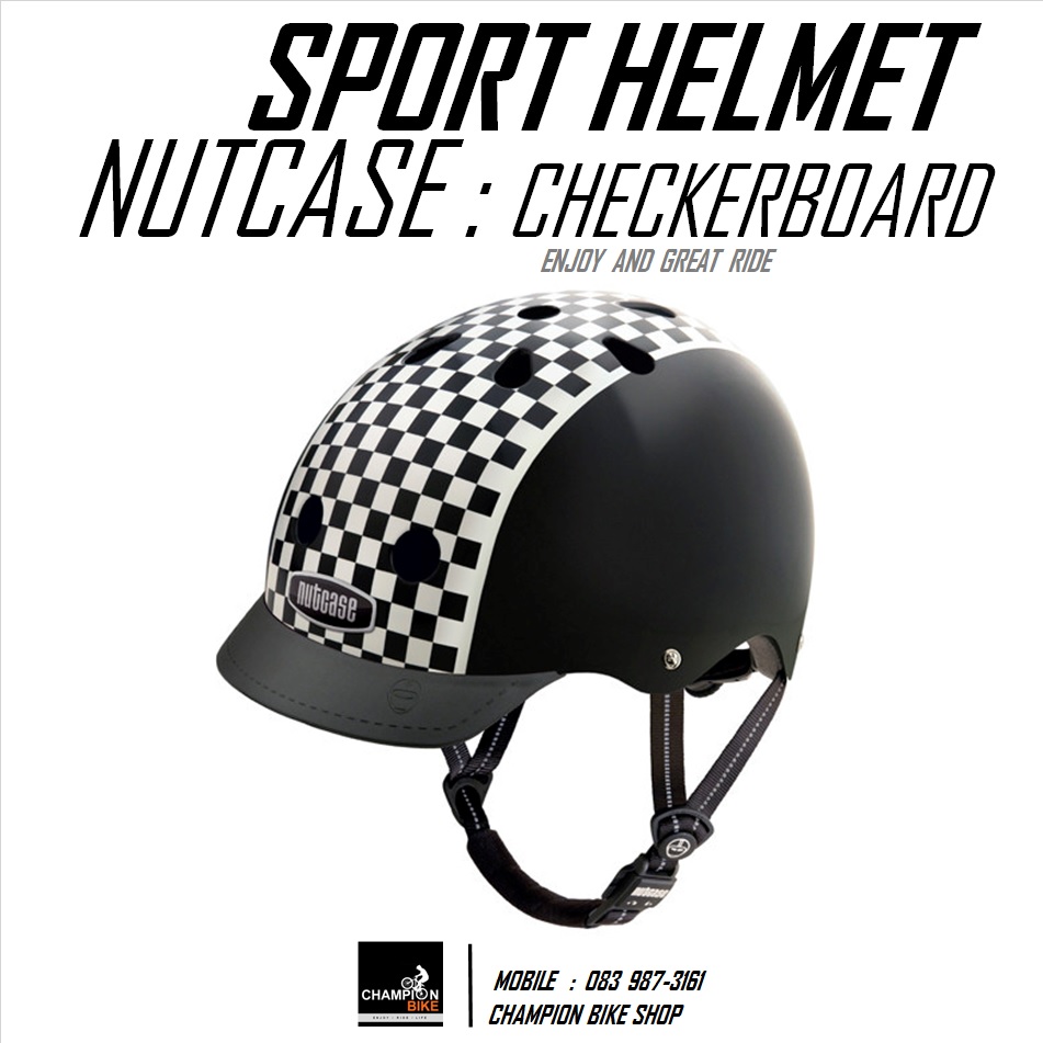 หมวกจักรยาน NUTCASE : SPORT & STREET HELMET สีดำ-ขาว