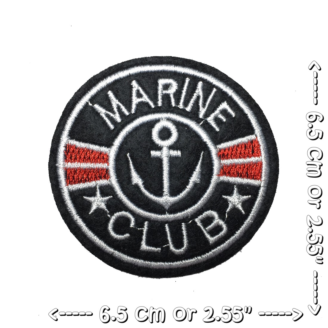 Clearance Marine Club ตัวรีดติดเสื้อ อาร์มรีด อาร์มปัก ตกแต่งเสื้อผ้า หมวก กระเป๋า แจ๊คเก็ตยีนส์ Embroidered Iron on Patch