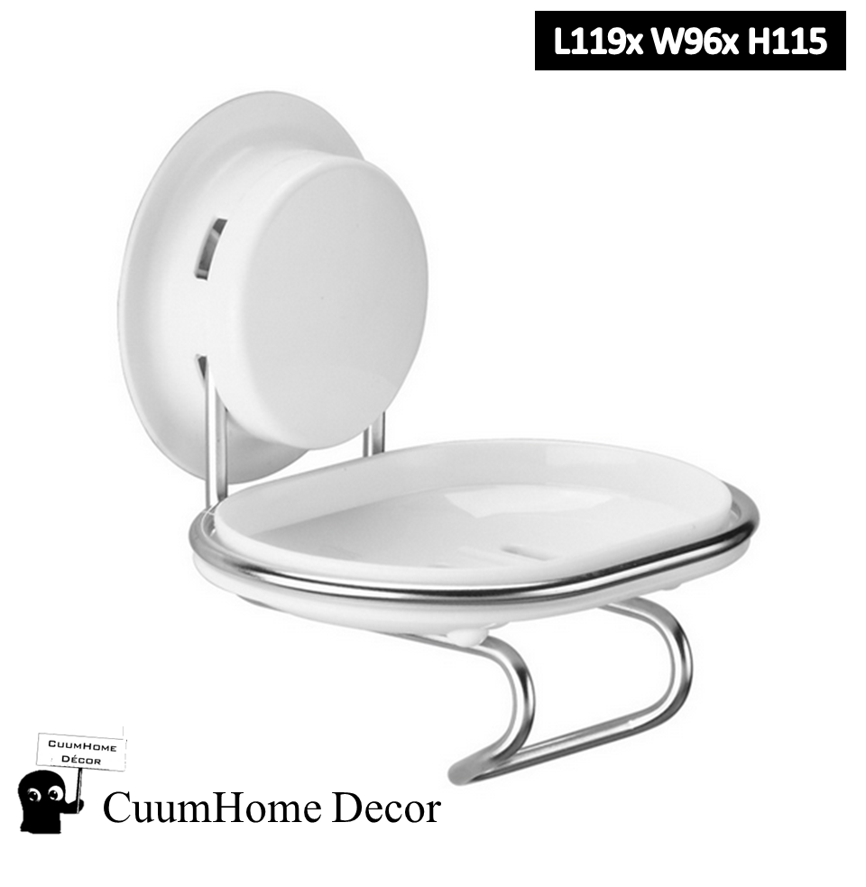 VR-45 ถาดวางสบู่พร้อมที่วางมีดโกน ไม่ต้องเจาะผนัง