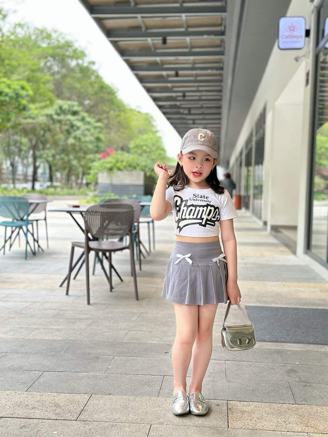 💜พร้อมส่ง💜ชุดเด็กผู้หญิง/JC82_ministers เทาเกาหลี