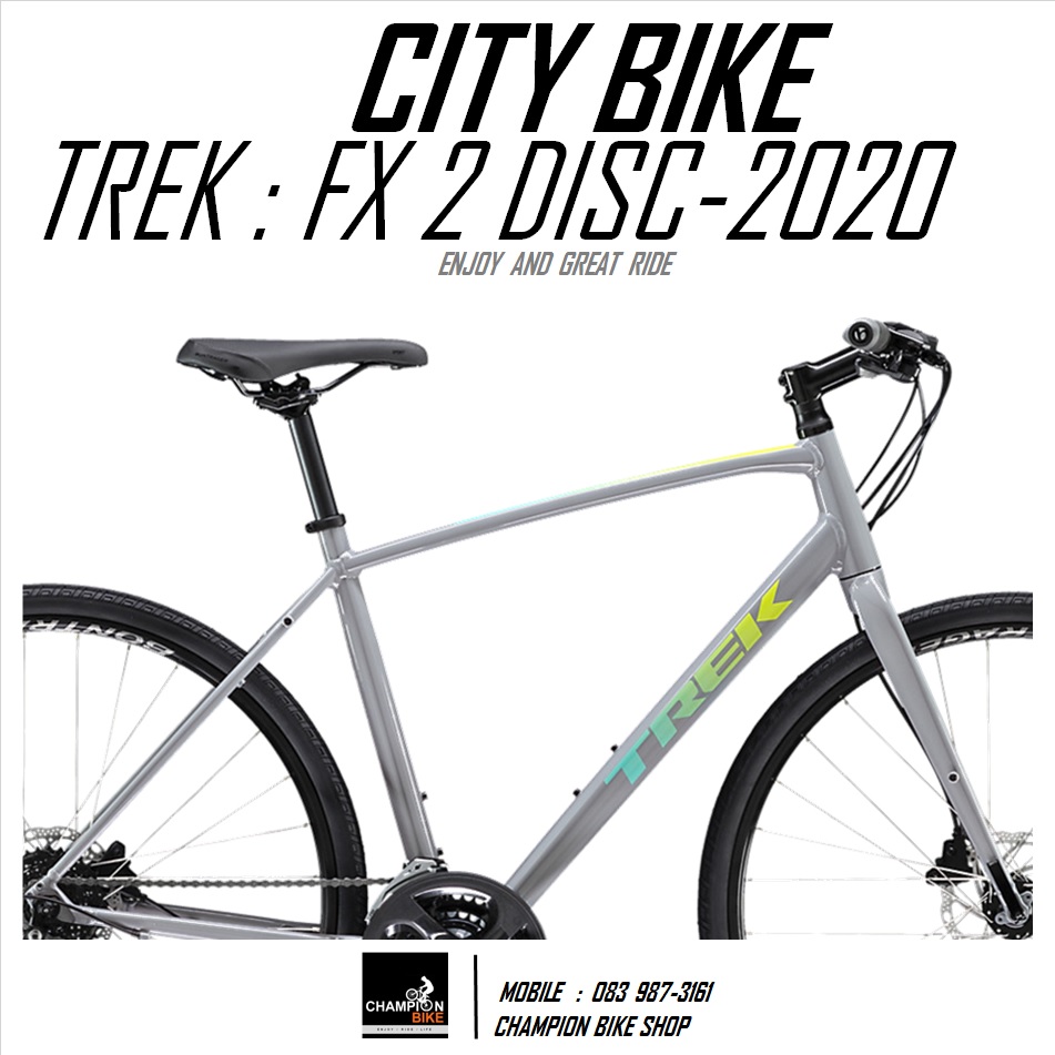 จักรยานซิตี้ไบค์ TREK : FX 2 DISC CITY BIKE - 2020 สีเทา-เขียว