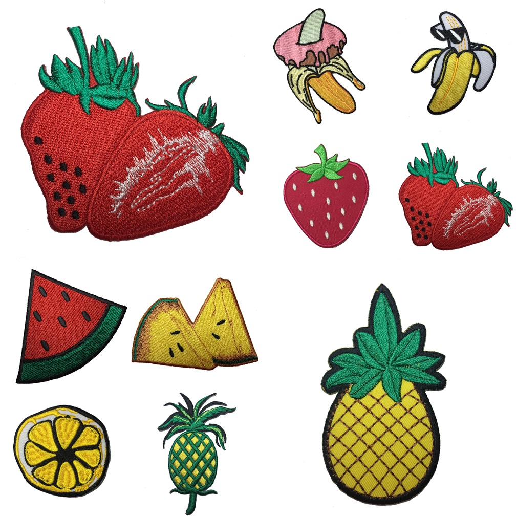 ผลไม้ Summer Fruit ปาร์ตี้ ตัวรีดติดเสื้อ Food, Drink Embroidered Iron on Patch