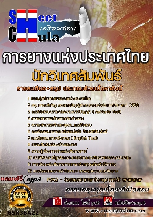 เเนวข้อสอบนักวิเทศสัมพันธ์ การยางแห่งประเทศไทย (กยท.) 2565