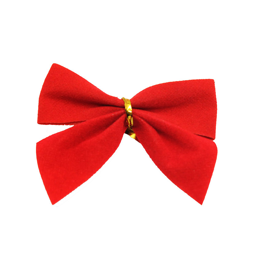 โบว์สีแดง 12 ชิ้น โบว์ประดับต้นคริสต์มาส โบว์ผ้า โบว์ขนาดเล็ก อุปกรณ์ตกแต่งต้นคริสต์มาส Christmas Tree Decoration Ribbon