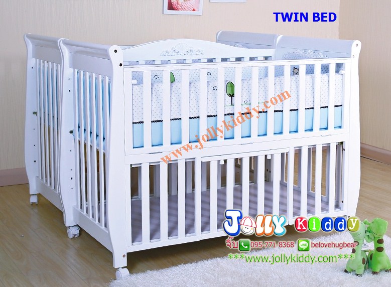 B10246 เตียงนอนไม้สำหรับเด็ก White Premium (WD4)