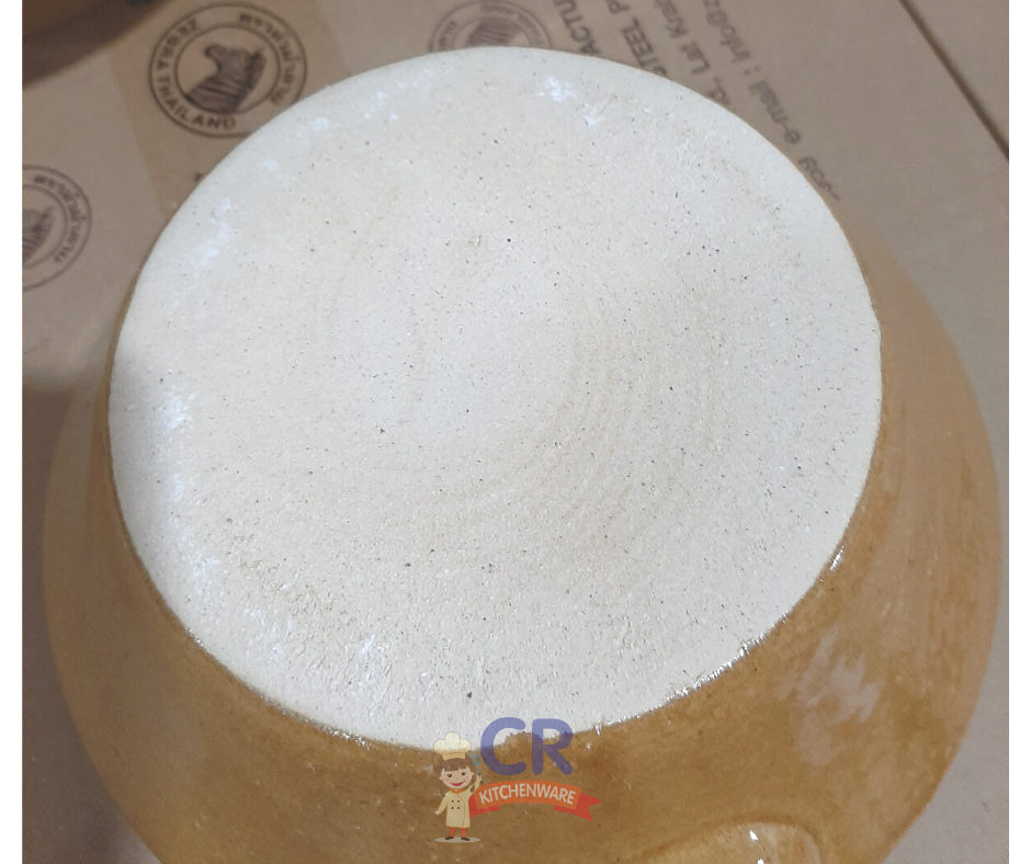 หม้อดินแบบมีด้ามจับพร้อมฝา แบบเคลือบทั้งใบ