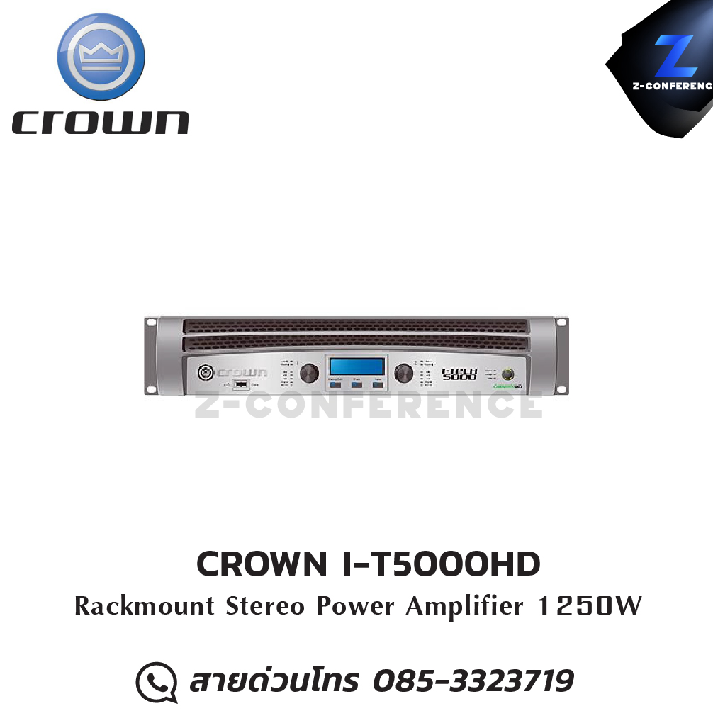 CROWN I-T5000HD Stereo Power Amplifier 1250W , แอมป์ , amplifier, power amp, power amplifier