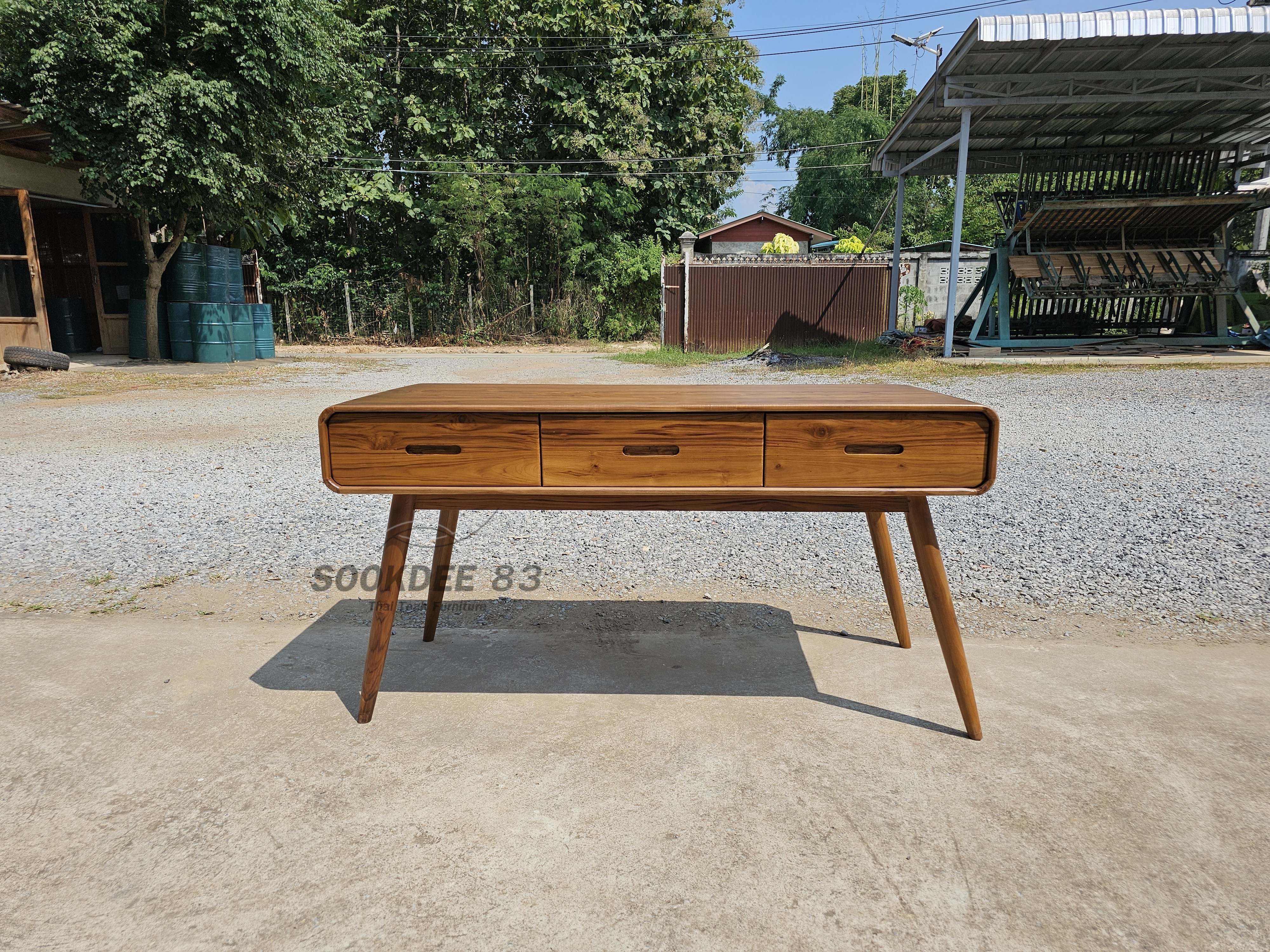 โต๊ะทำงานสไตล์มินิมอล 1.50 ม. 3 ลิ้นชัก