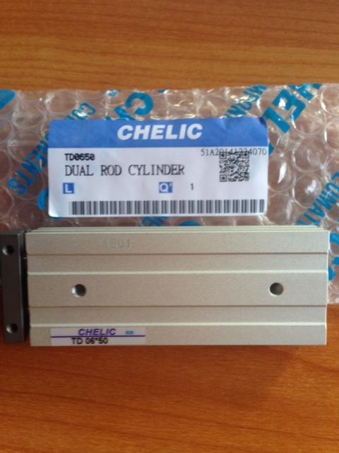 CHELIC DUAL ROD CYLINDER TD6-50 - กระบอกลมนิวเมติกส์ 2 ก้านสูบ ขนาด Ø6 มม. สโตรก 50 มม.