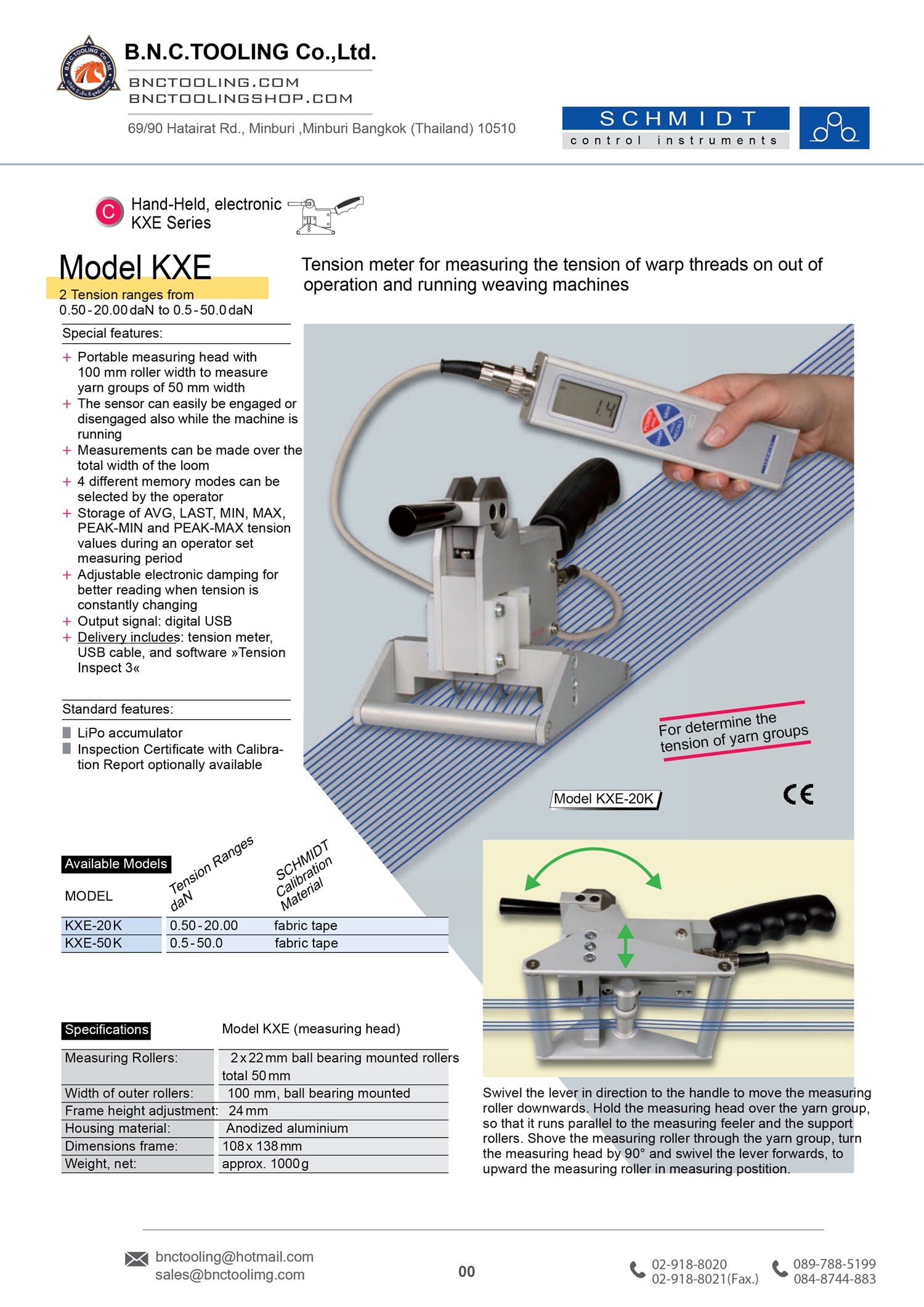 SCHMIDT,Tension meter for measuring the tension,KXE