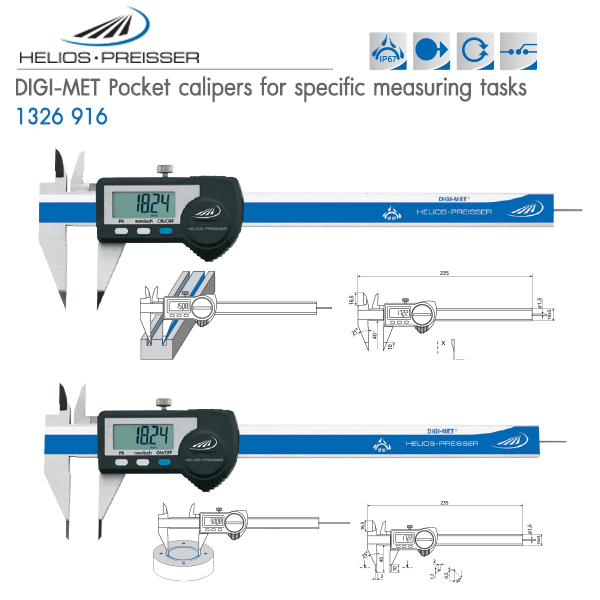 HELIOS-PREISSER,DIGI-MET Pocket calipers for speclfic measuring tasks,1326 916