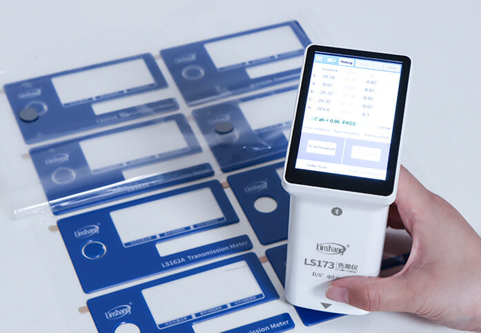 Linshang LS173,Digital Colorimeter, Color Analyzer Colorchecker LS173, D/8° Mobile APP Easy to Use Incl. PC Software Touch Screen Acrylic,