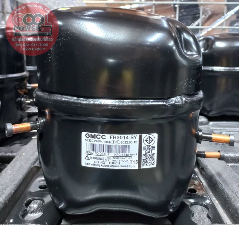 คอมเพรสเซอร์ ตู้เย็น GMCC (HITACHI) รุ่น FH3014-SY ขนาด 1/2HP น้ำยา R134a ทดแทนคอม AE7440E, BA7440