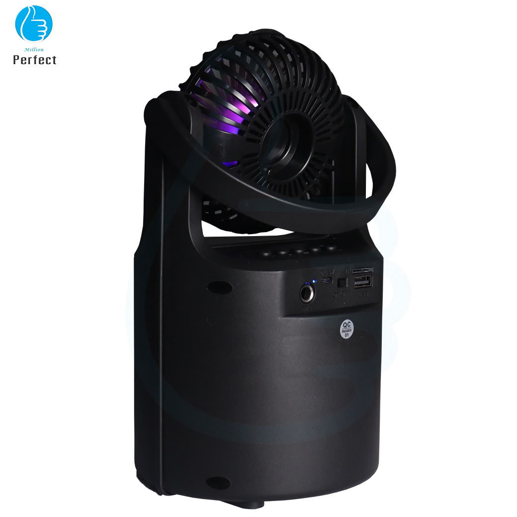 ลำโพงบลูทูธมาพร้อมพัดลมและไฟ LED Mini Speaker By Millionperfect รุ่น ZQS1440